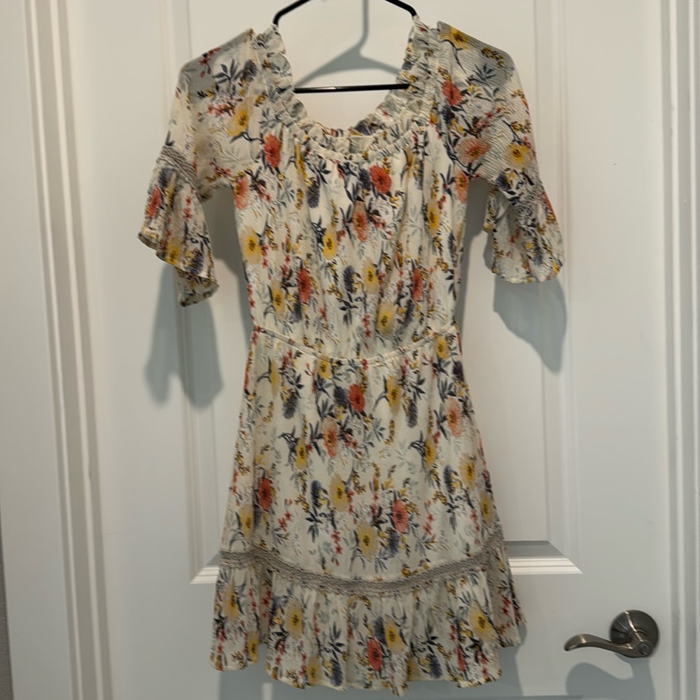 Foxiedox Cream with Floral design XXSP Dress